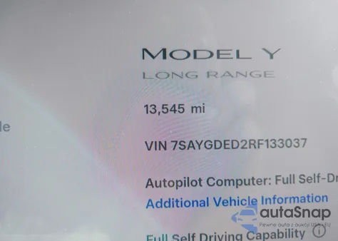2024 Tesla Model Y Long Range Dual Motor All-Wheel Drive/Rwd из США, поврежденный, VIN 7SAYGDED2RF133037
